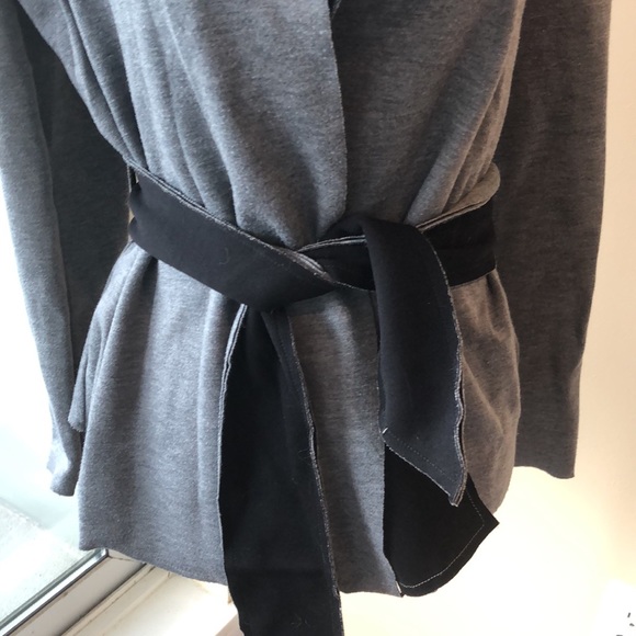 BENETTON Black/Grey Shawl collared Jacket - Picture 2 of 9